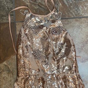 Long sequin prom dress